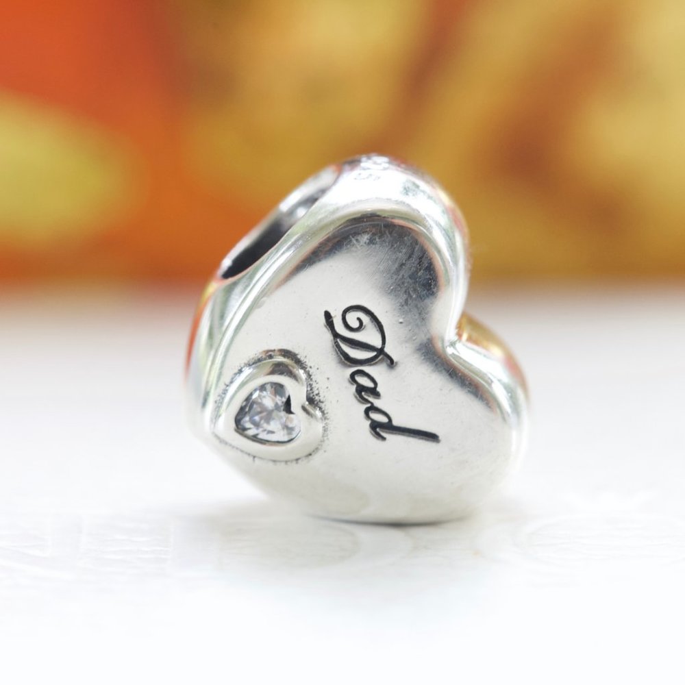 PANDORA DAD HEART CHARM 796458CZ